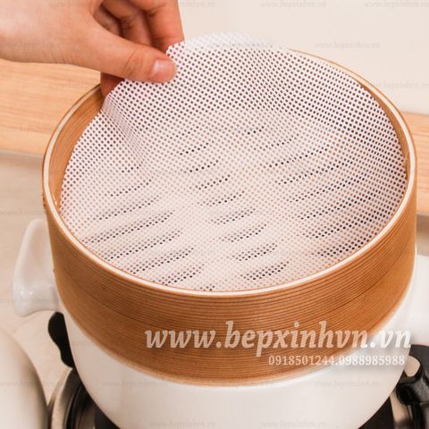 Tấm silicon lót xửng hấp bánh bao, há cảo