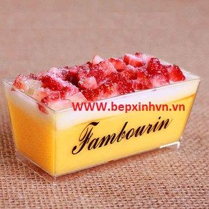 Ly tiramisu hình chữ nhật dài có nắp