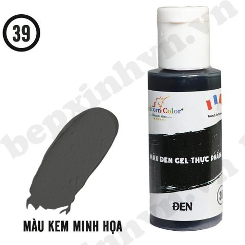 Màu gel đen Unicorn Color 28g