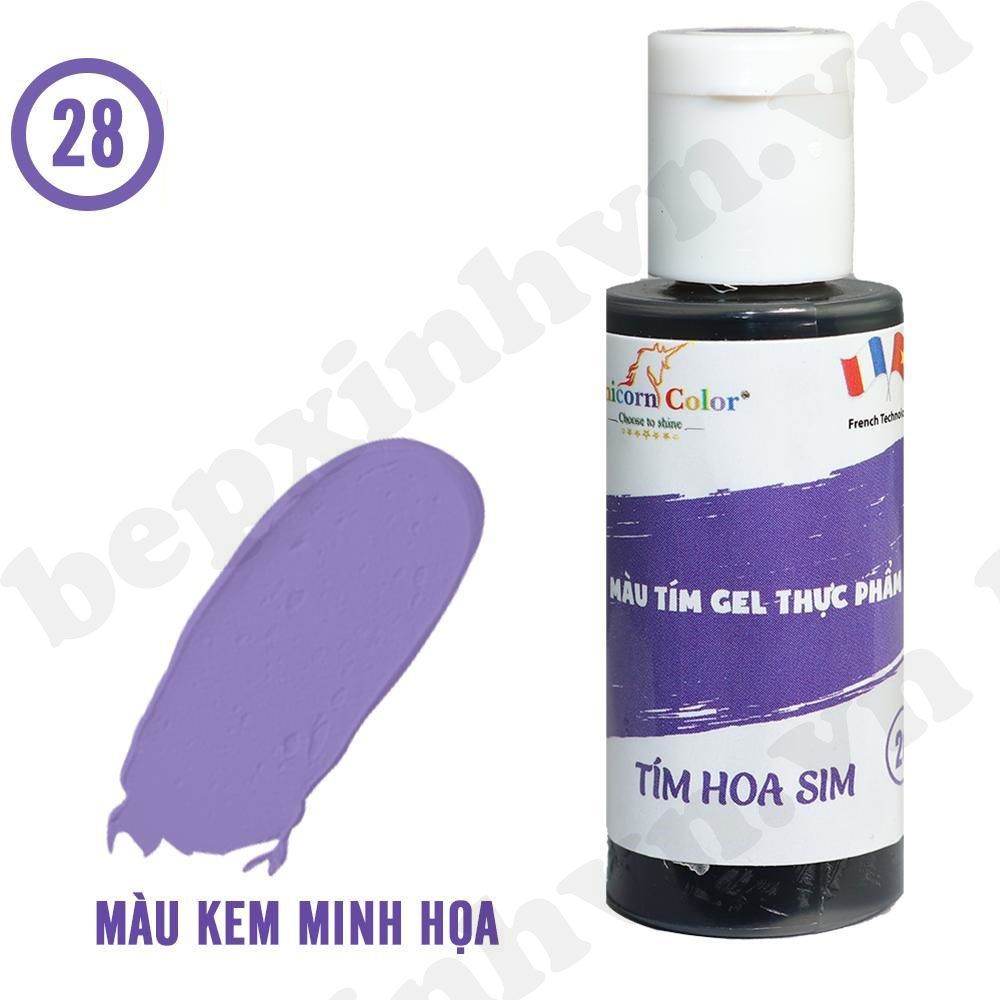 Màu gel tím hoa sim Unicorn Color 28g