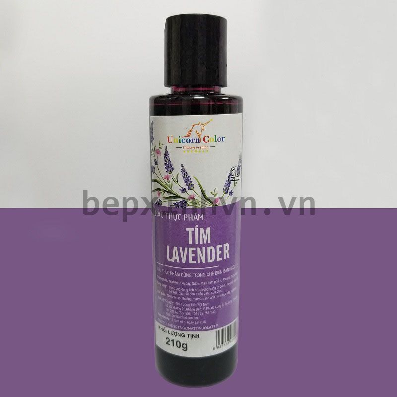 Màu siro thực phẩm tím lavender 210g