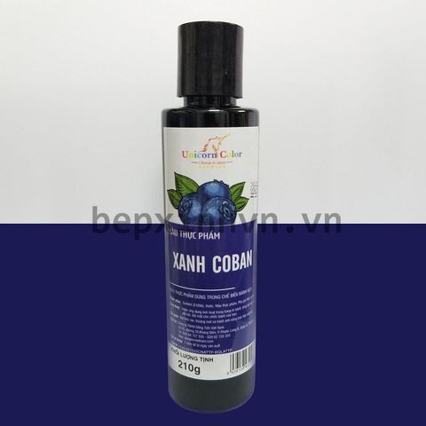 Màu siro thực phẩm xanh coban 210g