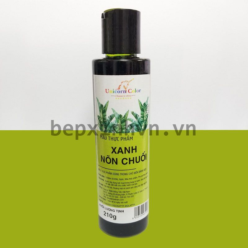 Màu siro thực phẩm xanh nõn chuối 210g