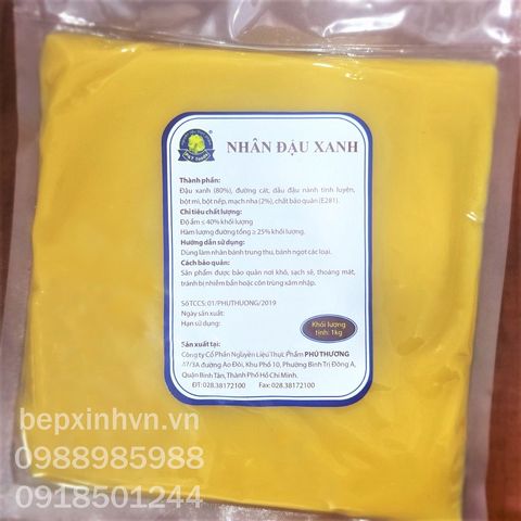 Nhân trung thu đậu xanh Phú Thương 1kg