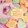 Bộ khuôn nhấn bánh quy nhựa Happy Birthday