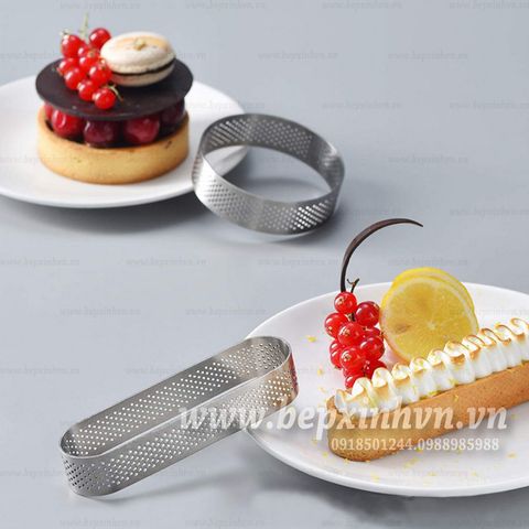 Khuôn ring mousse oval có lỗ