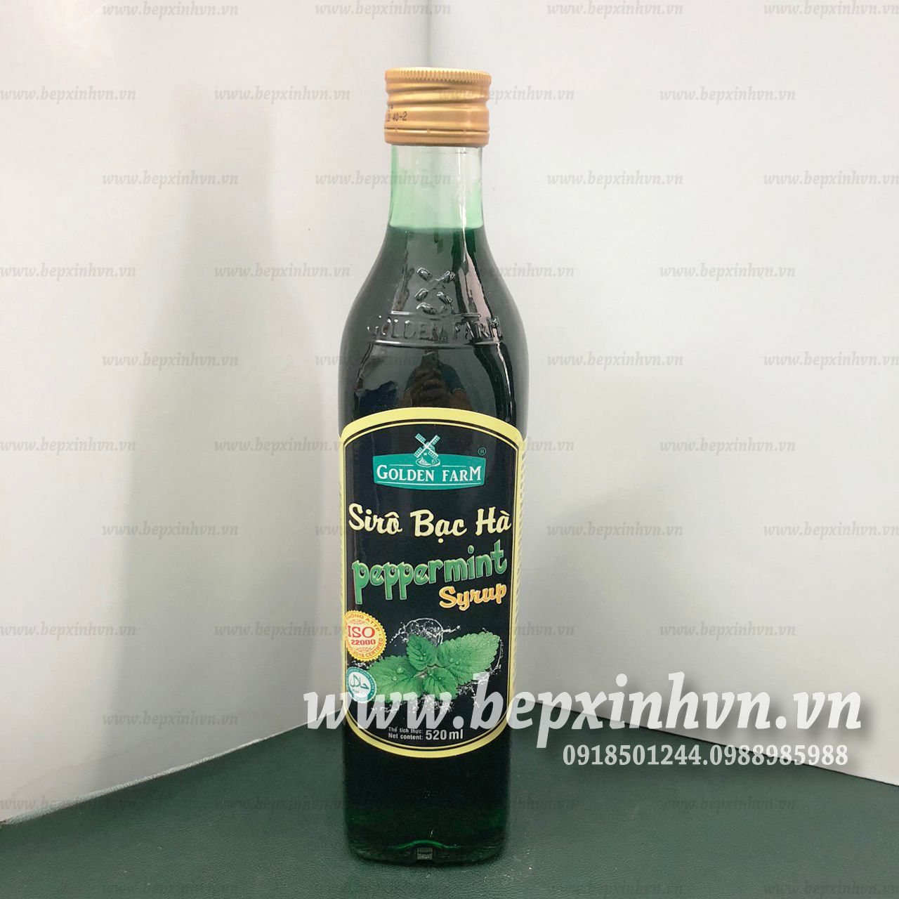 Sirô hương bạc hà Golden Farm 520ml