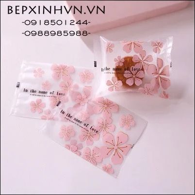 Túi trung thu hàn Hoa Đào Hồng 80g-100g