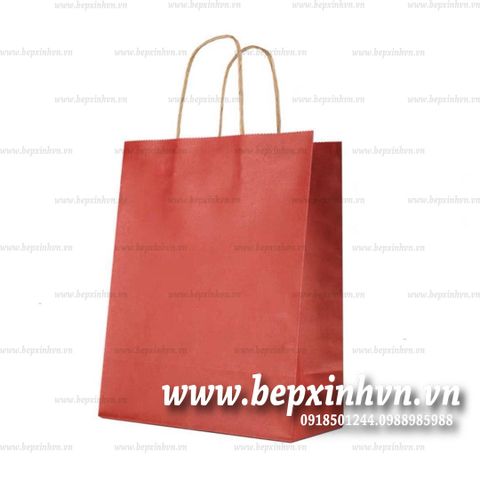 Túi giấy quai xách đỏ (3 size)