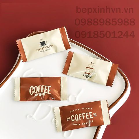 Túi kẹo coffee trắng, nâu 3.5x7cm (100 túi)