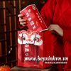 Túi Tết quai xách Happy New Year Lân đỏ (2 size)