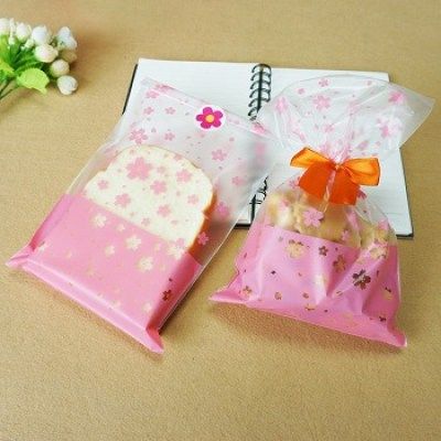 Túi xách bánh kẹo hoa anh đào hồng 34cm (10/100túi)
