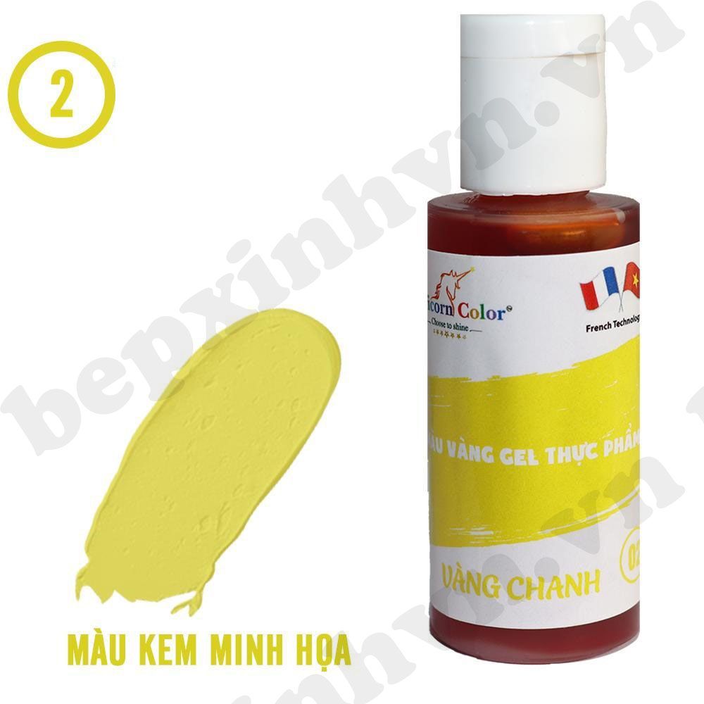 Màu gel vàng chanh Unicorn Color 28g