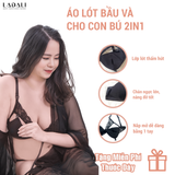 Bộ Đồ Lót sau sinh cotton Ladali - Set S136 Đen