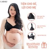 Bộ Đồ Lót Sau Sinh Cho Con Bú Ladali - Set 207 Đen