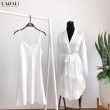 Áo Choàng Lụa Latin Pháp Ladali - CN16 Trắng