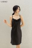 Váy Ngủ Lụa 2 Dây Slip Dress Ladali - VN23 Đen