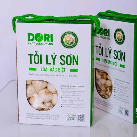  Tỏi Lý Sơn Dori - loại nhiều tép - Túi lưới 500g 