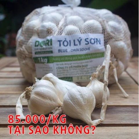  Combo# 5 1kg hành tím Lý Sơn + 1kg tỏi Lý Sơn thân dài Blue Dori trồng tại đảo Lý Sơn, cam kết xuất xứ 