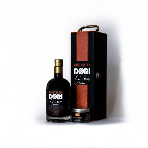  Combo Rượu tỏi đen Lý Sơn Dori Premium 750ml - mứt tỏi đen Lý Sơn 100g 