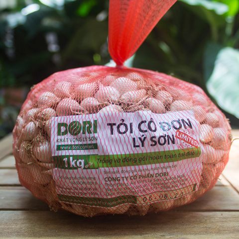  Tỏi cô đơn Lý Sơn Dori - túi lưới 1kg (tỏi một tép) 