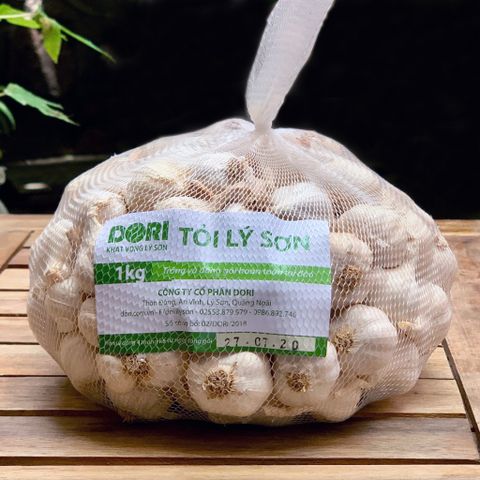  Tỏi Lý Sơn Dori - loại nhiều tép - túi lưới 1kg 