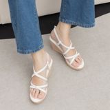  Sandal Đế Xuồng QV-16 Trắng 