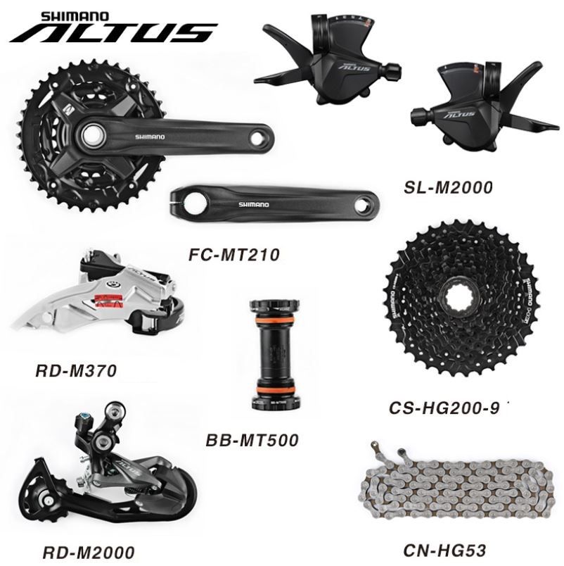 Bộ group Shimano Altus M2000 3x9