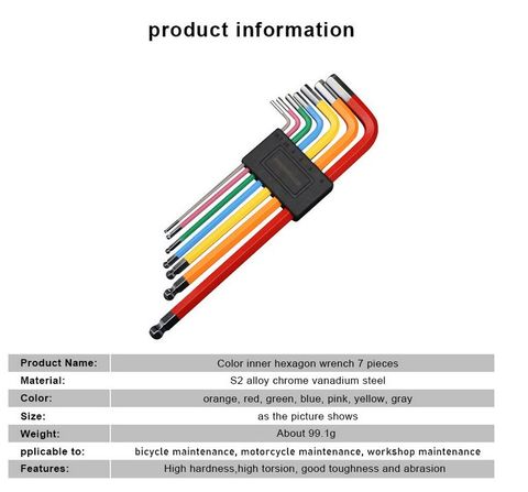  Bộ tool lục giác 7 màu RiderAce T073 