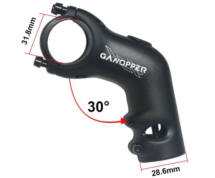 Potang xe đạp Ganopper 31.8 x 60mm góc 30 độ