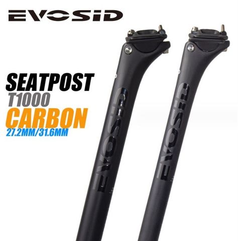  Cốt Yên Xe Đạp Carbon EVOSID Alpinist UltraLight 27.2 / 31.6 400mm 140gram 