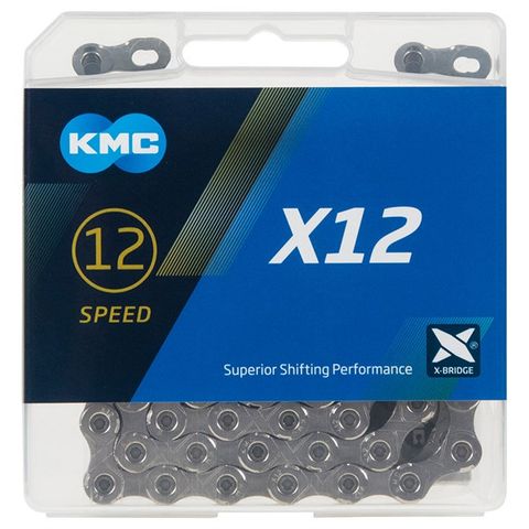  Sên xe đạp KMC X12 12speed 126 mắt Silver 