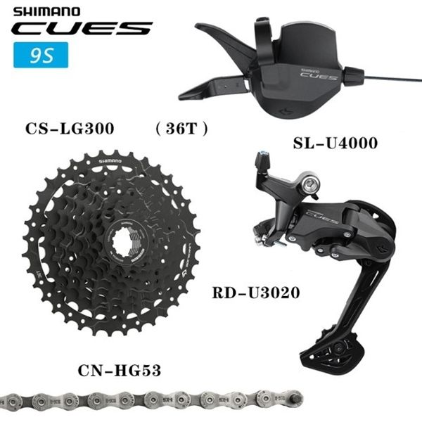 Bộ group xe đạp Shimano Cues U4000 4 món 9 speed Líp 11-36