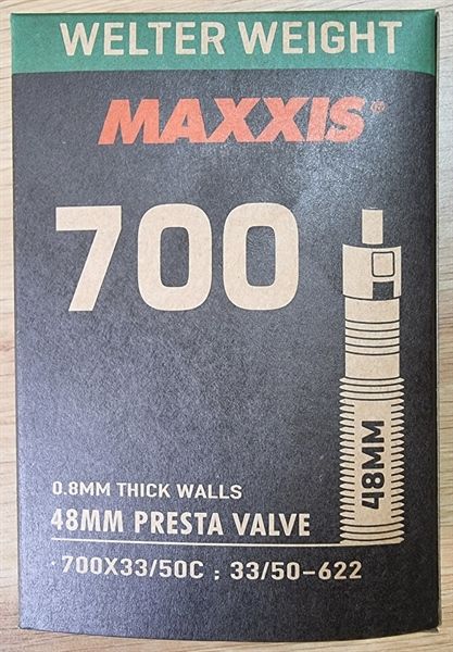 Ruột Xe Đạp Maxxis Welterweight 700 33-50c Presta 48mm( Van Pháp )