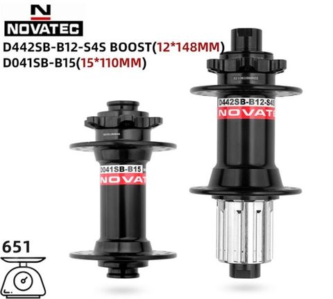  Bộ đùm xe đạp Novatec D041SB-D442SB 15x110 / 12x148 cối HG 32c 