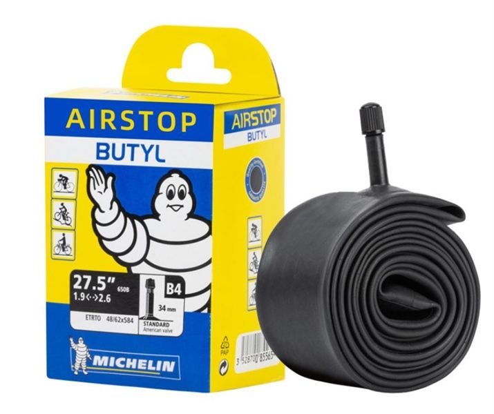 Ruột Xe Đạp Michelin AirStop 27.5 1.9 - 2.6 Van Mỹ 34mm