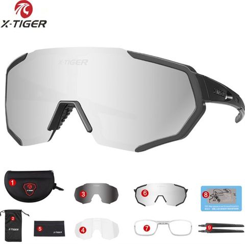  Mắt kính thể thao xe đạp X-Tiger JPC bộ 3 tròng Polarized 