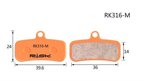  Bố thắng dĩa RISK R316 Metal cho TRP Slate 4 / M8020 / Saint 4pis 