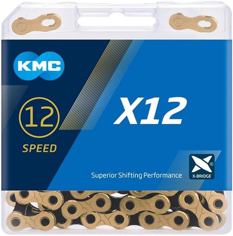  Sên Xe Đạp KMC 12speed Gold-Black 126 mắt 