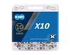 Sên xe đạp KMC 10speed X10 114 mắt ( bạc - đen )