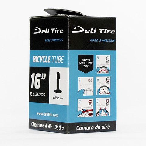  Ruột xe đạp DELI TIRE 16 inch 1.75/2.125 AV 35mm 