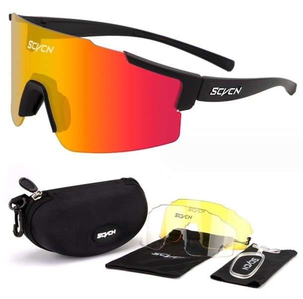 Mắt kính xe đạp Scycn bộ 3 tròng Polarized ( kèm gọng cận )