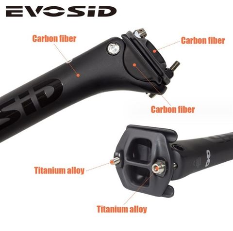  Cốt Yên Xe Đạp Carbon EVOSID Alpinist UltraLight 27.2 / 31.6 400mm 140gram 