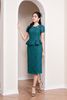 Đầm dạ hội ren peplum cổ tròn - S63F23Q024