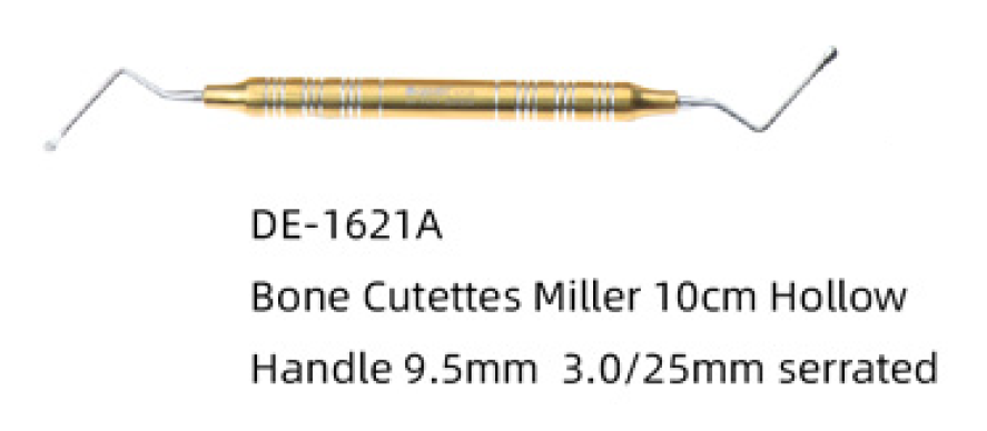 DE-1621A: Cây nạo xương ổ Miller 10cm