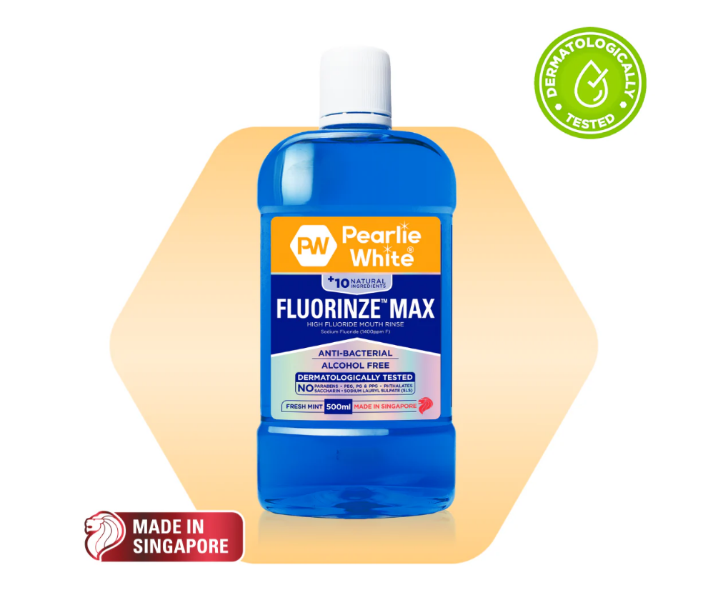 Nước súc miệng Pearlie White Fluorinze Max High Fluoride 500ml