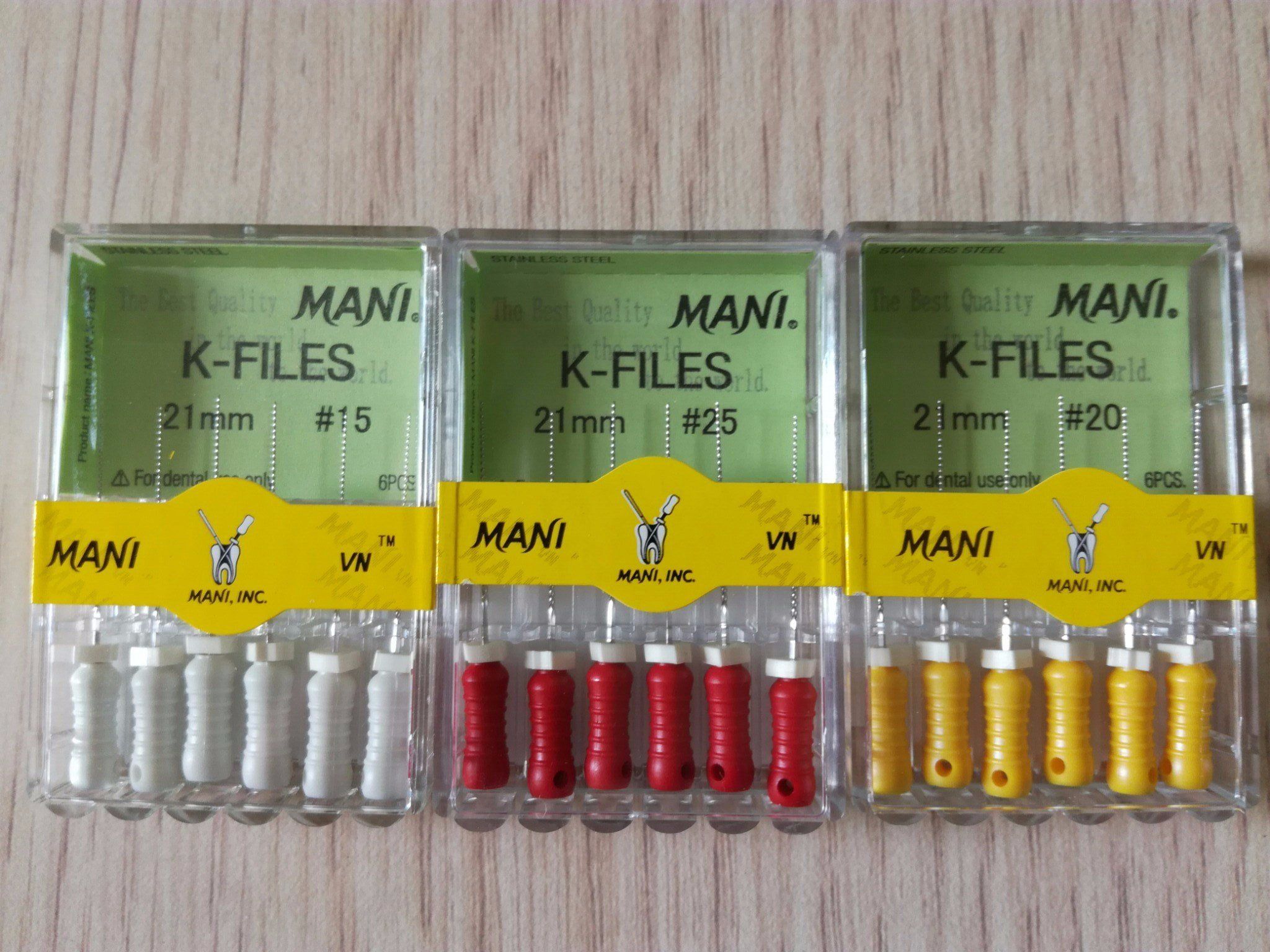  Nạo lấy tủy K-Files - Mani Nhật Bản (Hộp 6 cây) 