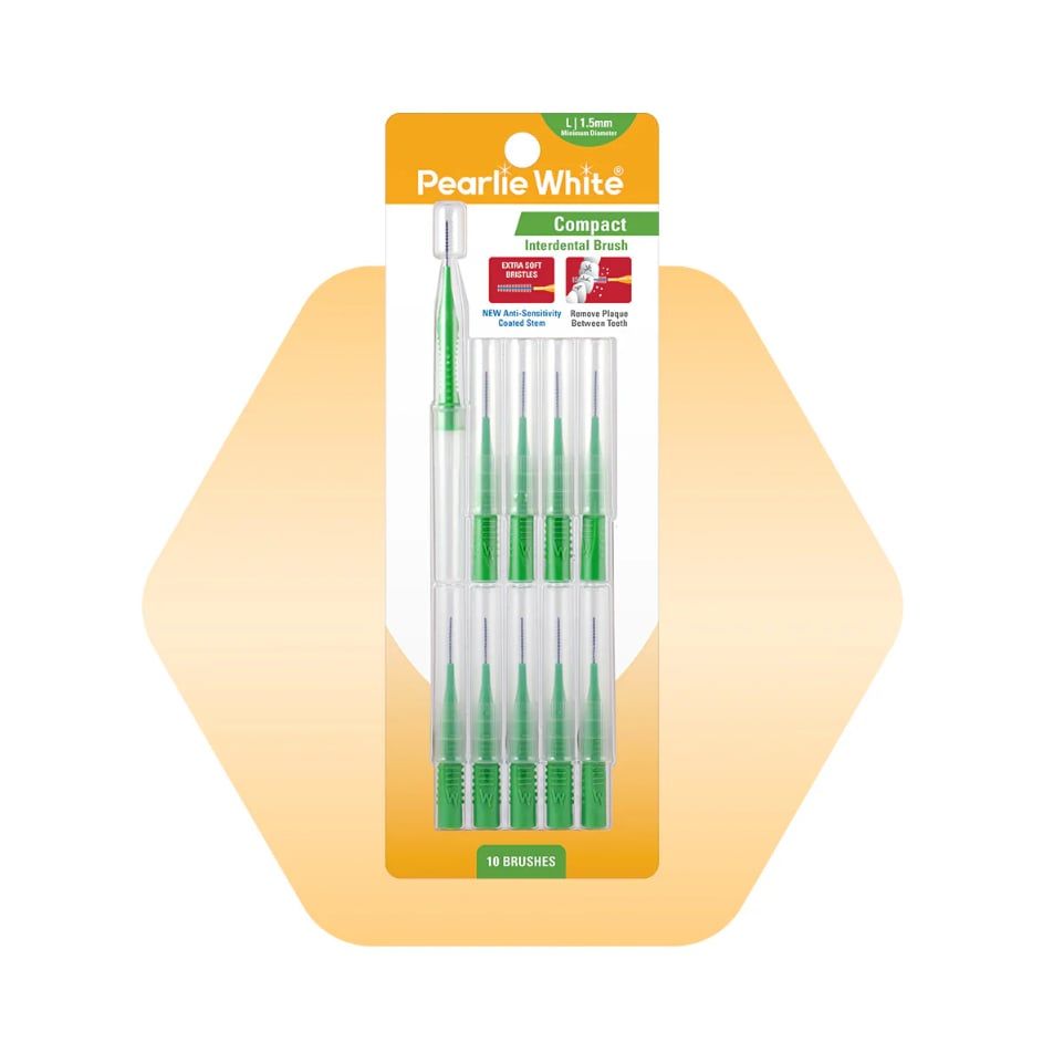Bàn Chải Kẽ Răng Cao Cấp Pearlie White (10 Cái/ Gói)