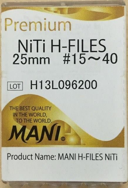 Dũa tay dẻo NiTi H-Files Mani