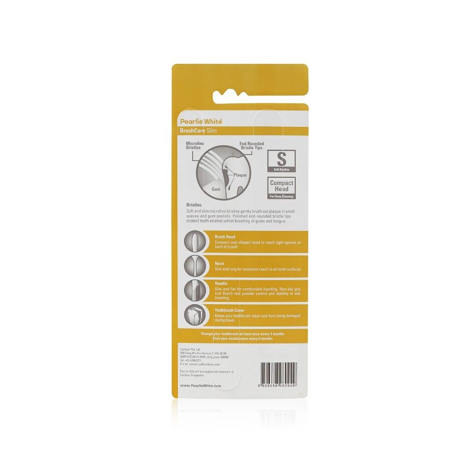 Bộ ba bàn chải đánh răng Pearlie White BrushCare Slim Soft